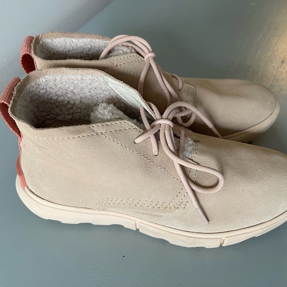 Sorel Explorer II Drift Waterproof Suede Ankle Boots, light beige 8.5M women’s